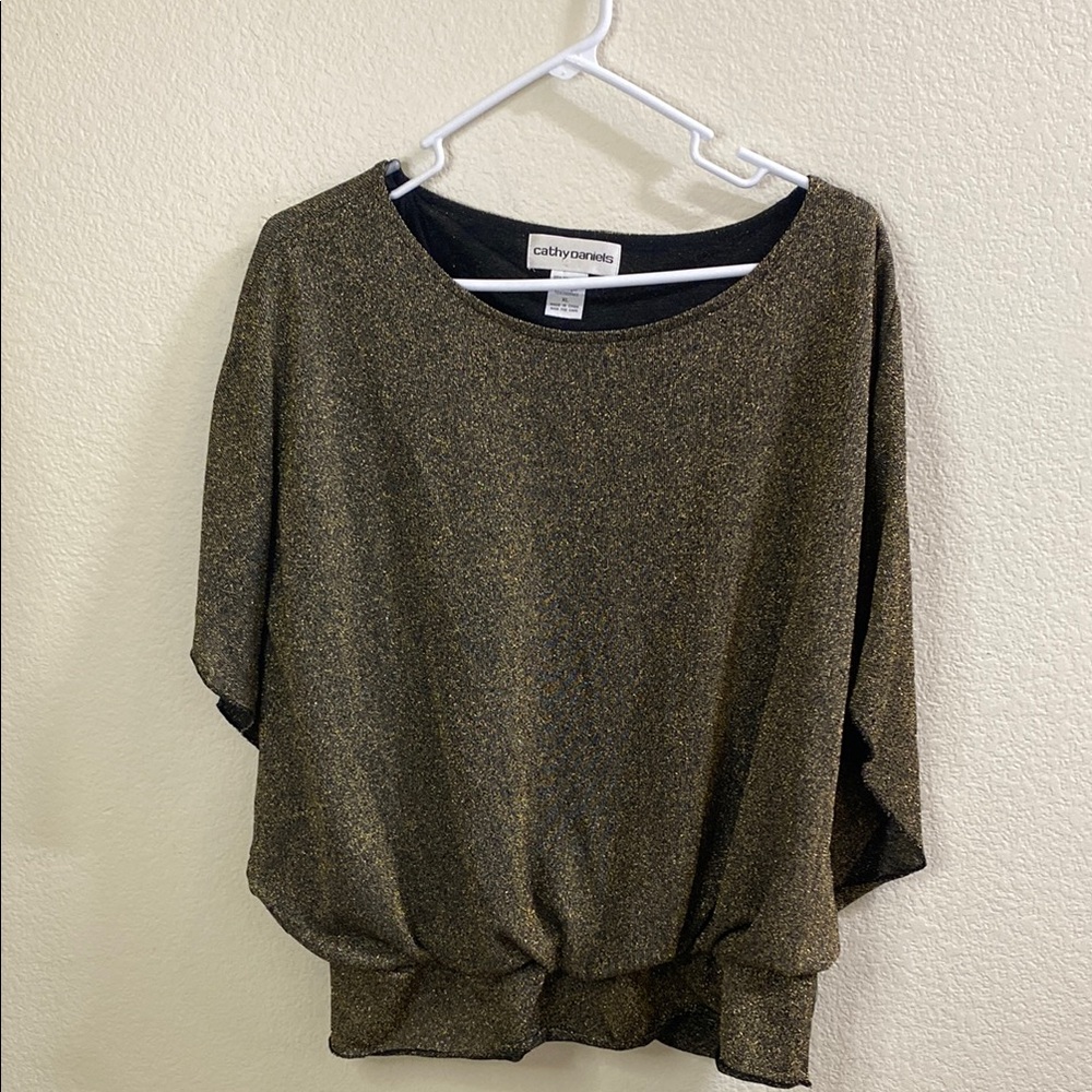 Cathy‎ Daniels Metallic Gold Blouse